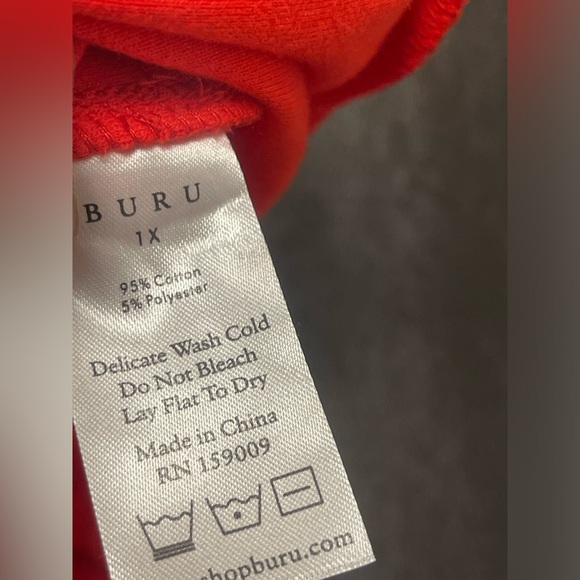 Buru Side Zip fold neck collar long sleeves Dress Size 1X - Picture 5 of 7